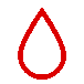 Blinking critical blood icon
